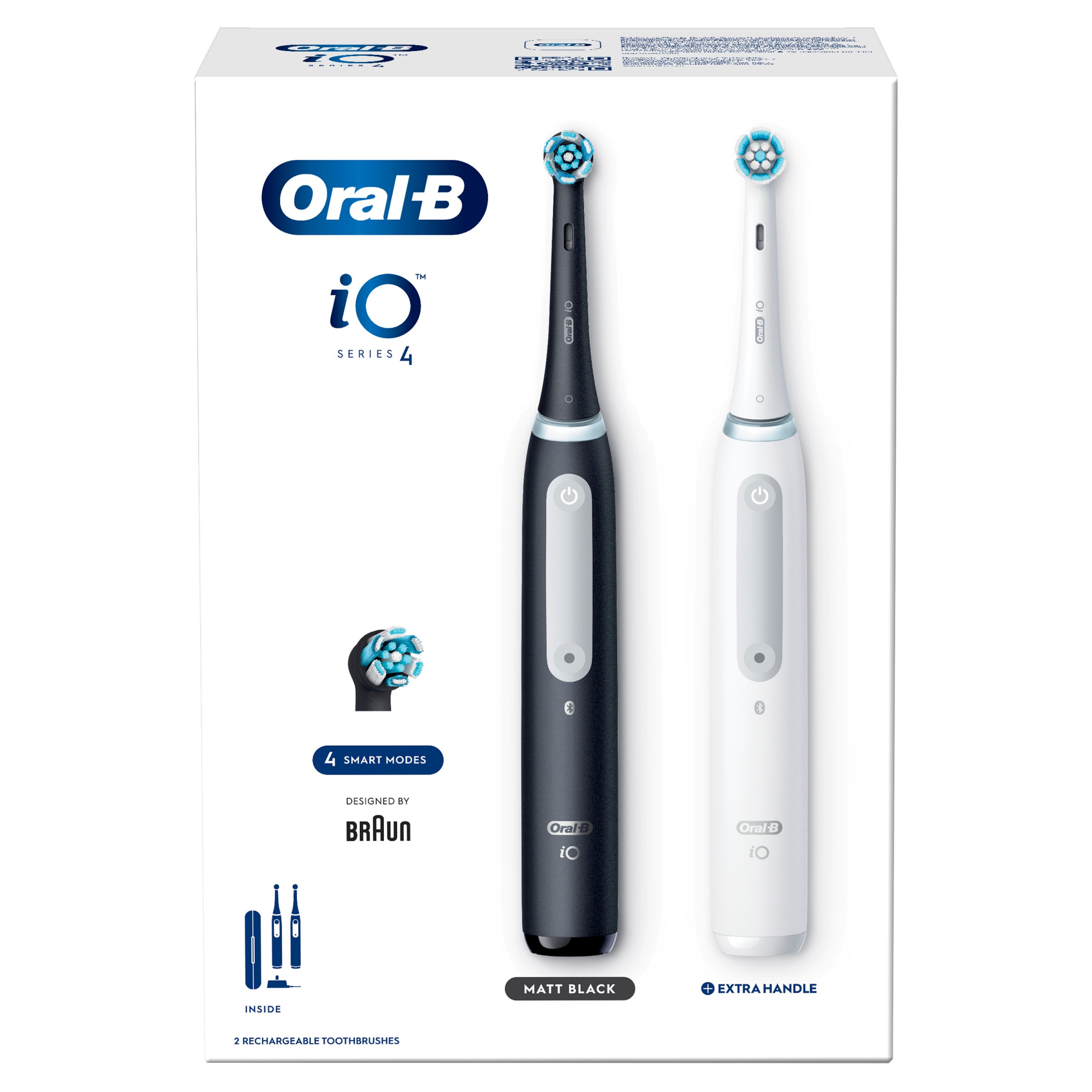 Oral-B iO Series 4 Duo Black+White magnetický kartáček 2 ks