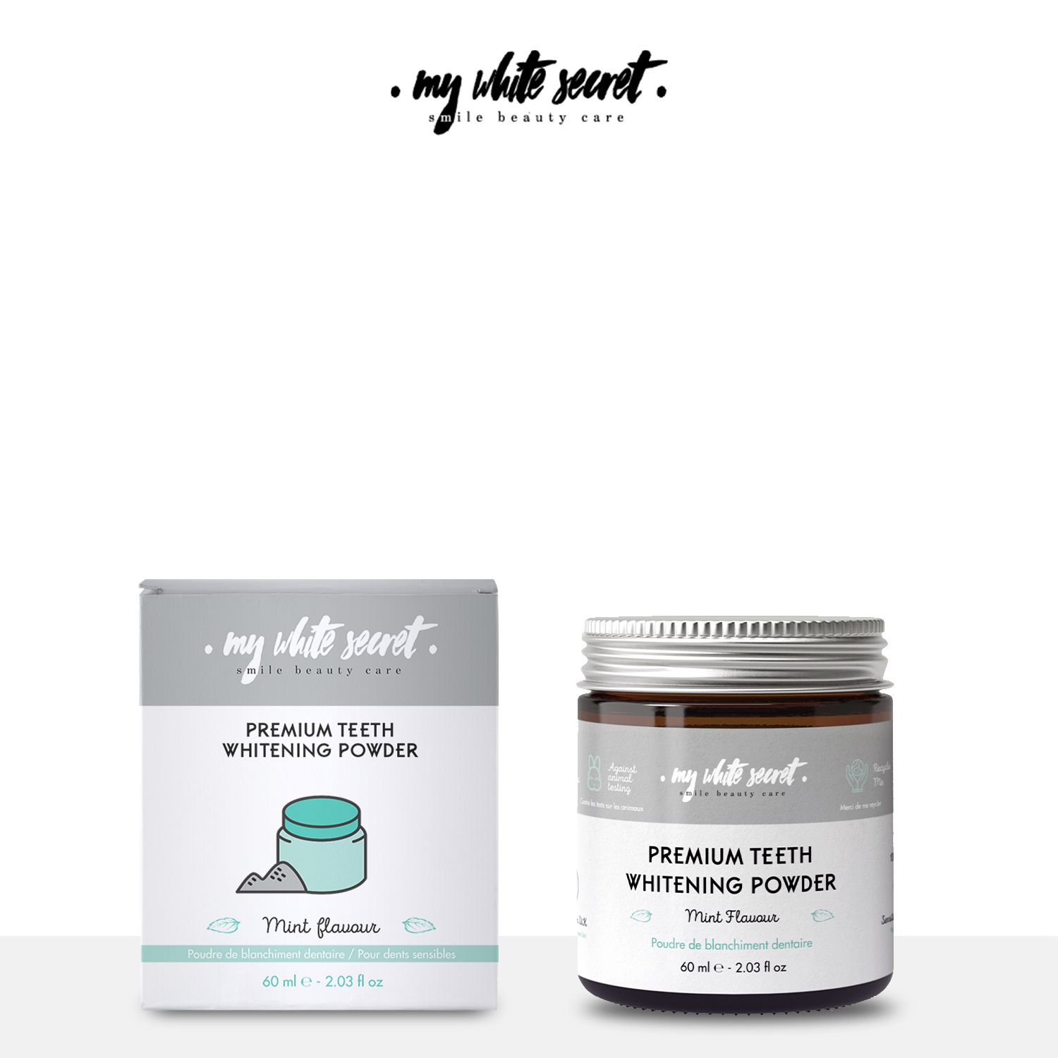 My White Secret Powder bělicí zubní pudr 2×60 ml