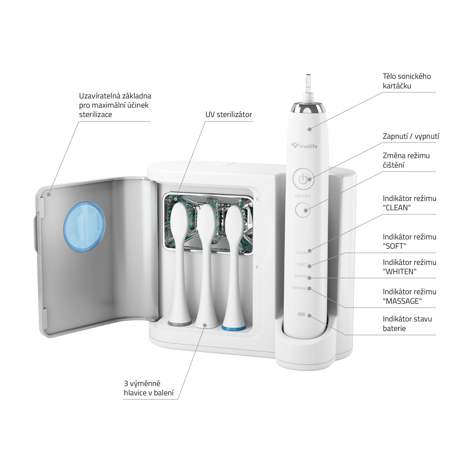 TrueLife SonicBrush UV sonický zubní kartáček