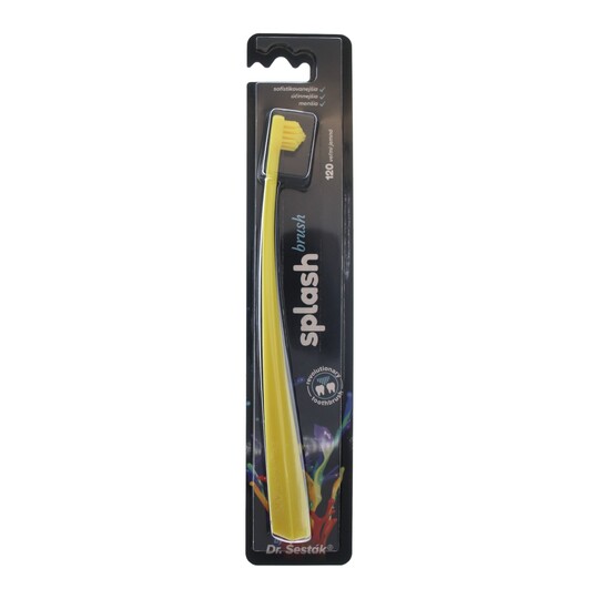 Splash Brush 120 zubní kartáček žlutý