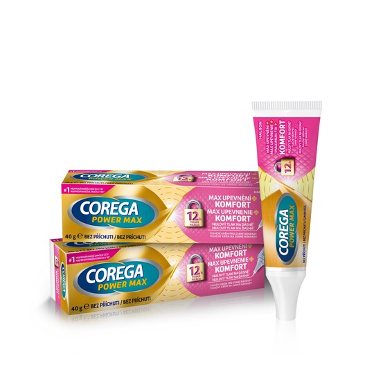 Corega Max Upevnění+Komfort fixační krém 2×40 g