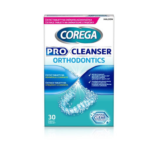 Corega Pro Cleanser Orthodontics čisticí tablety 30 ks