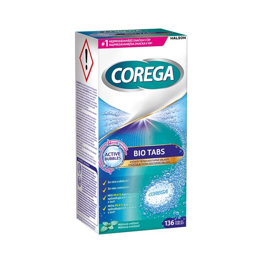 Corega Antibakteriální čisticí tablety 136 ks