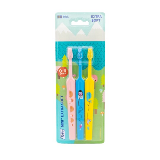 TePe Mini Extra Soft dětský zubní kartáček 3 ks