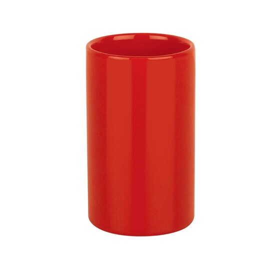 Spirella kelímek na kartáčky TUBE - červený