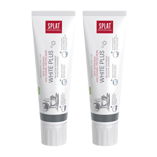 Splat Professional White Plus zubní pasta 2×100 ml