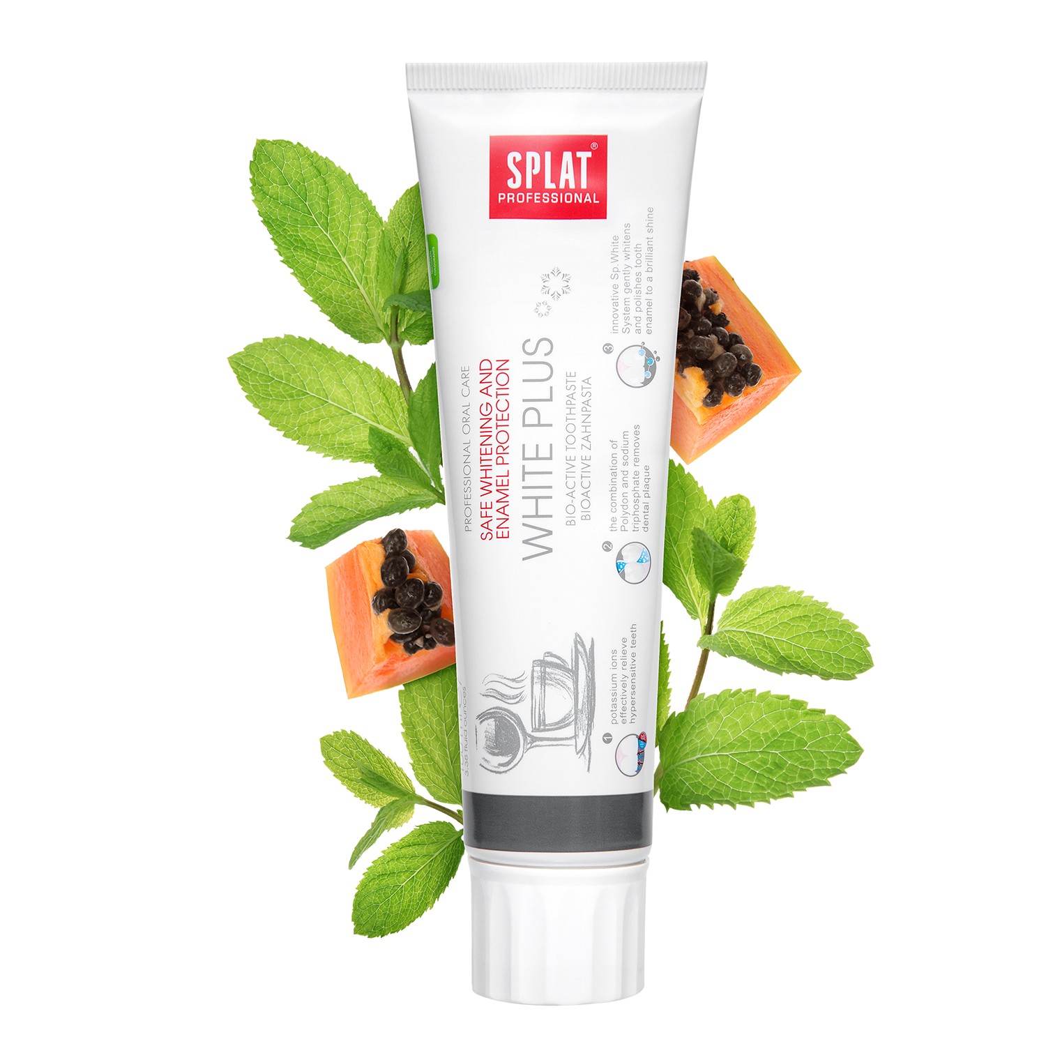 Splat Professional White Plus zubní pasta 2×100 ml