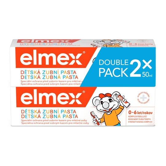 Elmex Kids 0–6 let dětská zubní pasta 2×50 ml