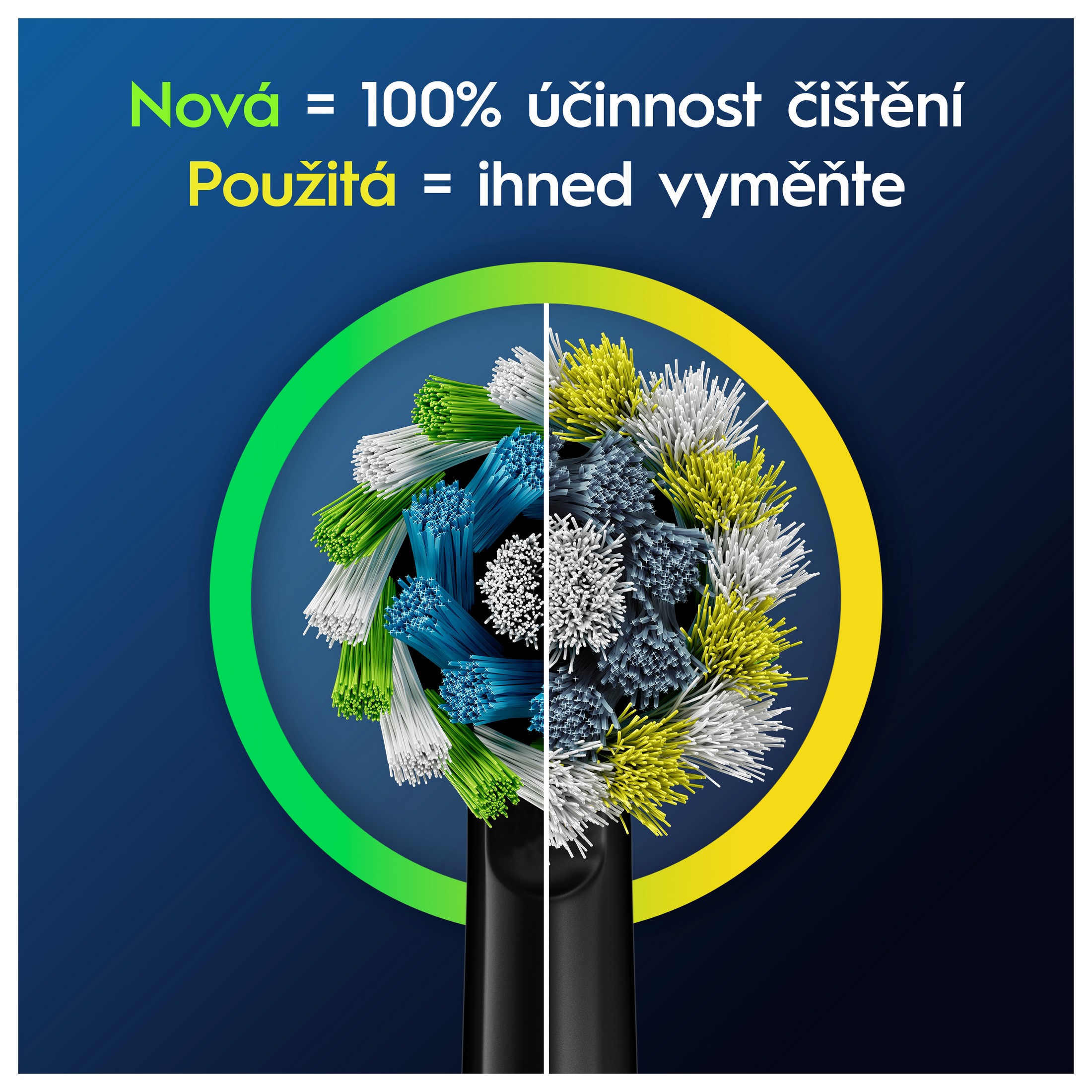 Oral-B Cross Action Pro Black náhradní hlavice 4 ks