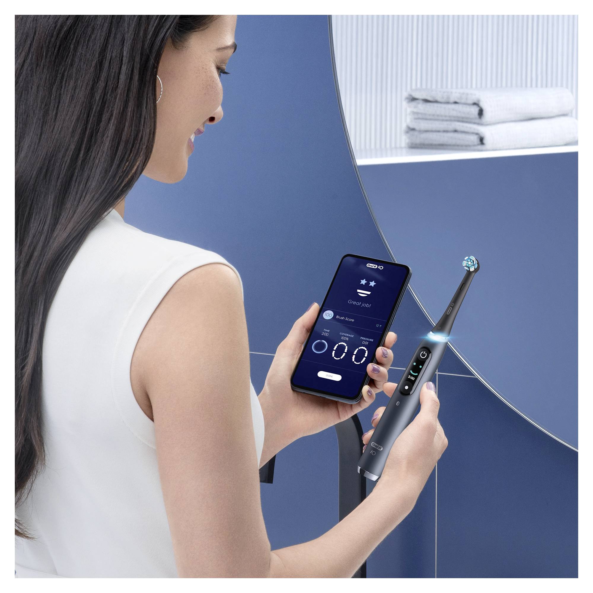 Oral-B iO Series 9 Duo Black Onyx & Rose Quartz magnetický kartáček 2 ks