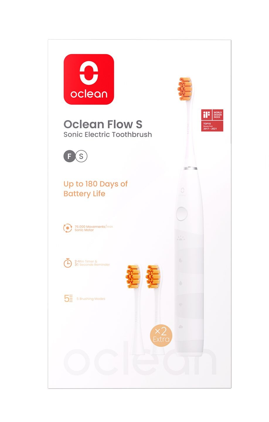 Oclean Flow S White sonický kartáček