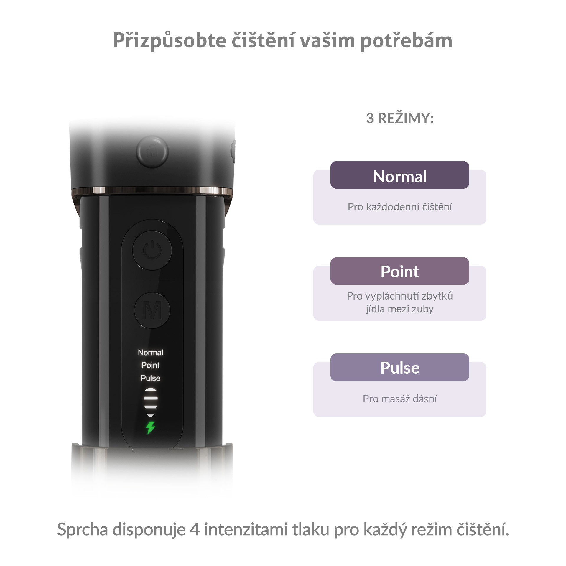 TrueLife AquaFloss Mini M50 Black ústní sprcha