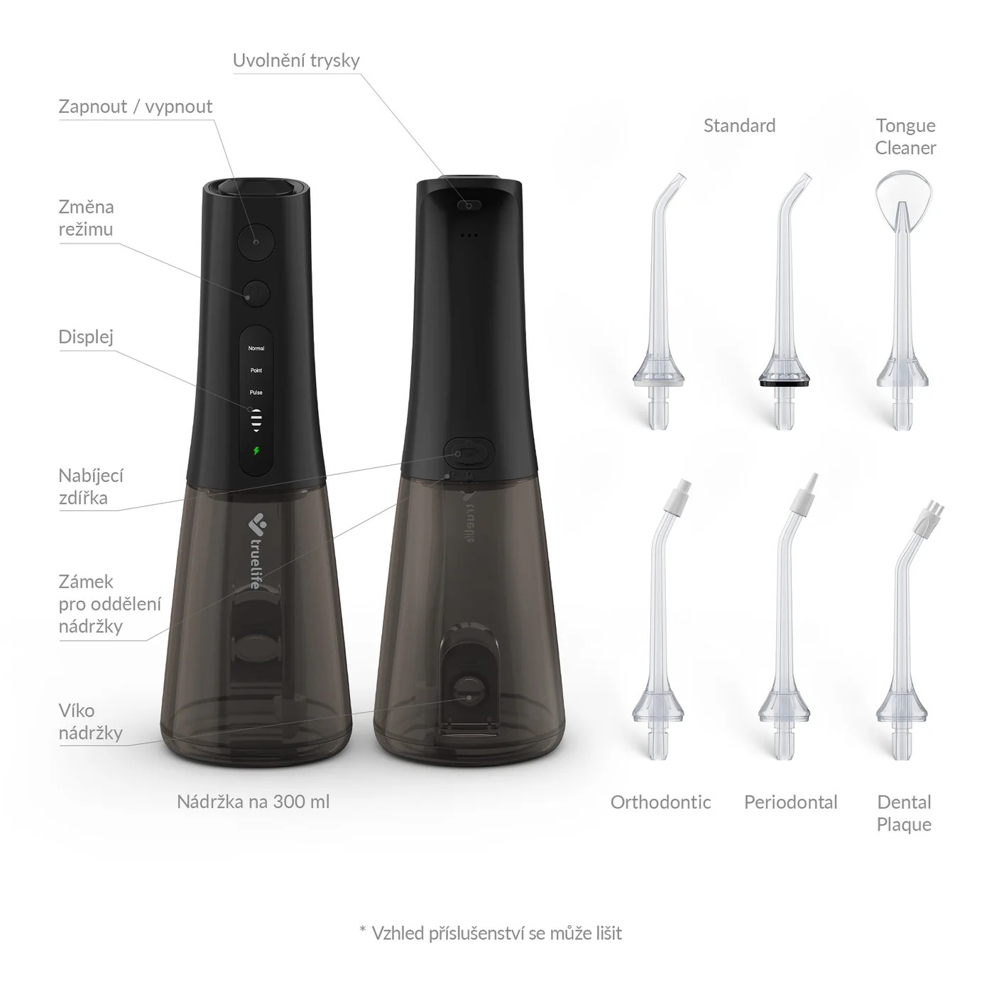 TrueLife AquaFloss Compact L100 Black ústní sprcha