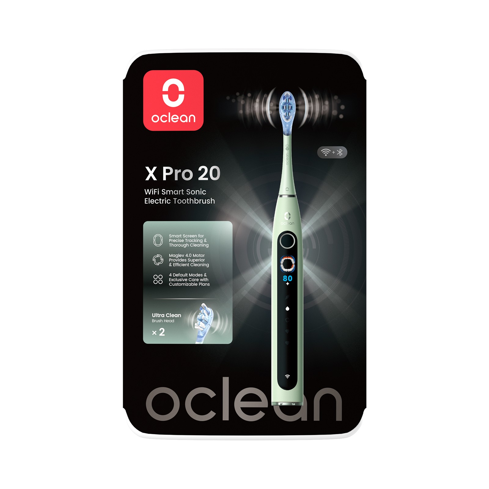 Oclean X Pro 20 Green sonický kartáček