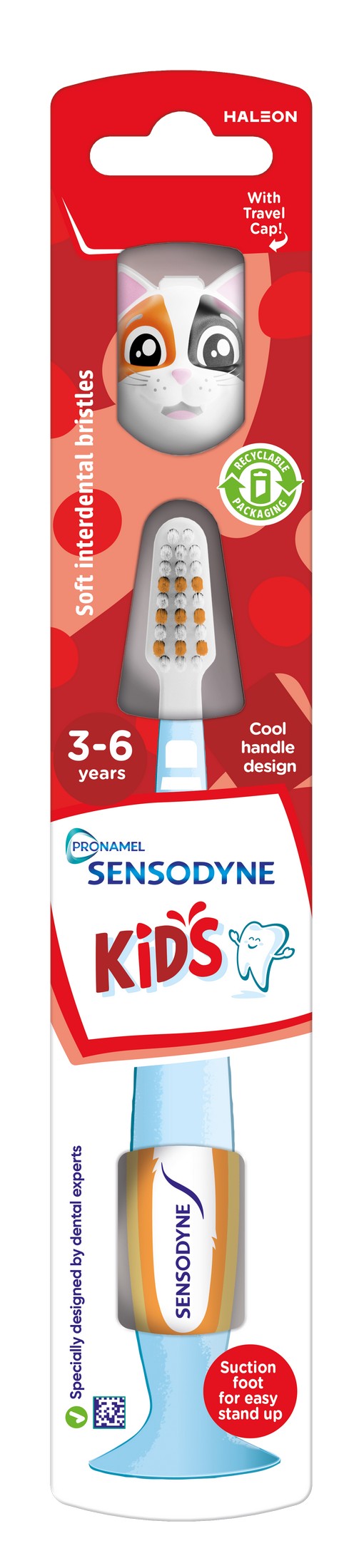 Sensodyne Pronamel Kids 3-6 let dětský zubní kartáček - kočka