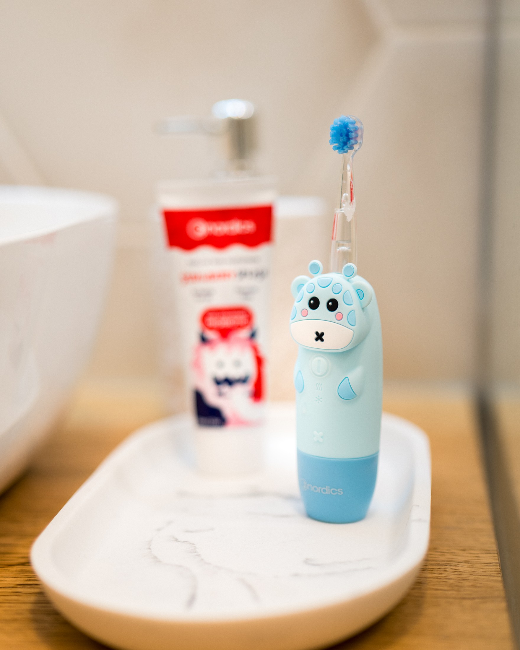 Nordics Expert Kids Sonic CA910 Blue dětský sonický kartáček