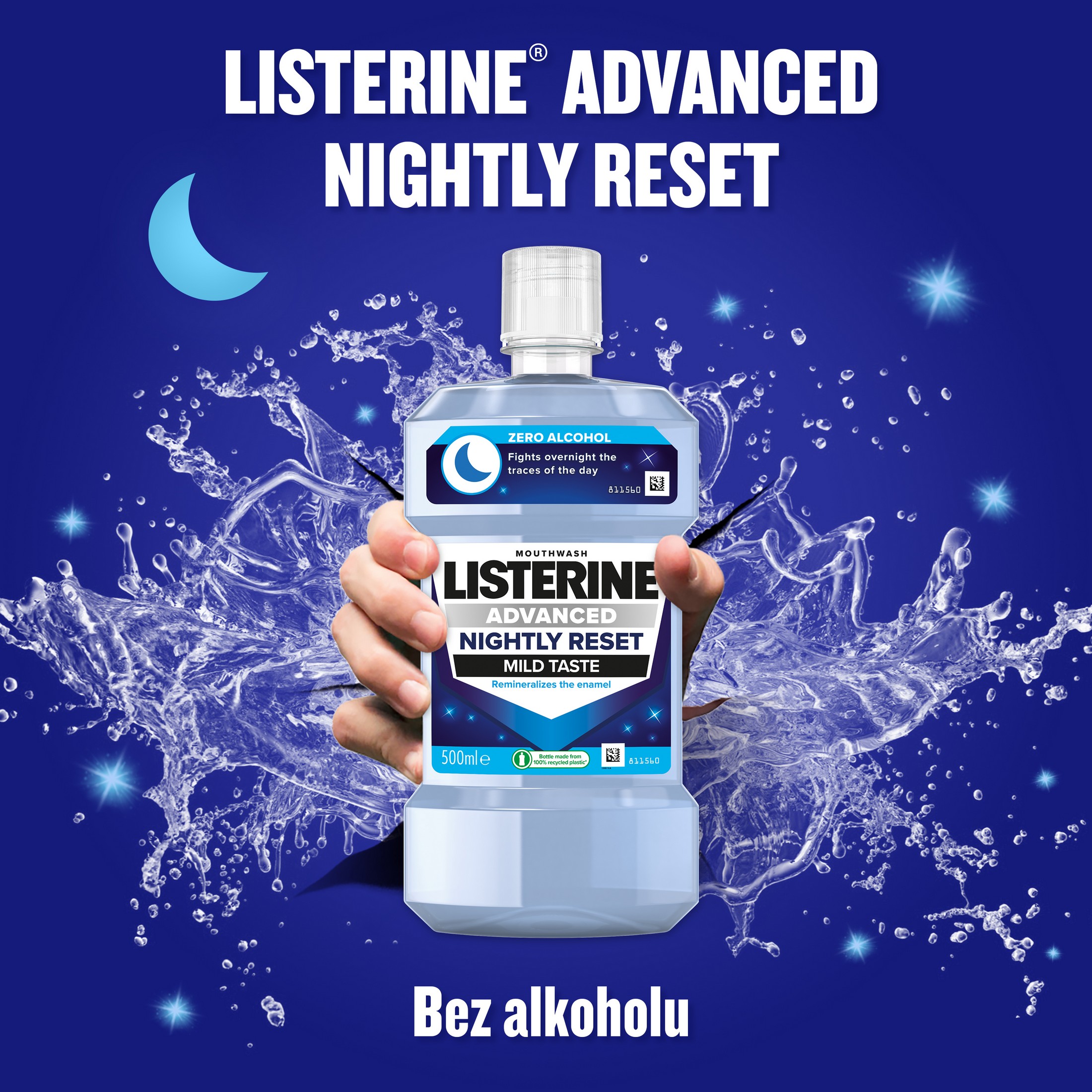 Listerine Advanced Nightly Reset ústní voda 2×500 ml