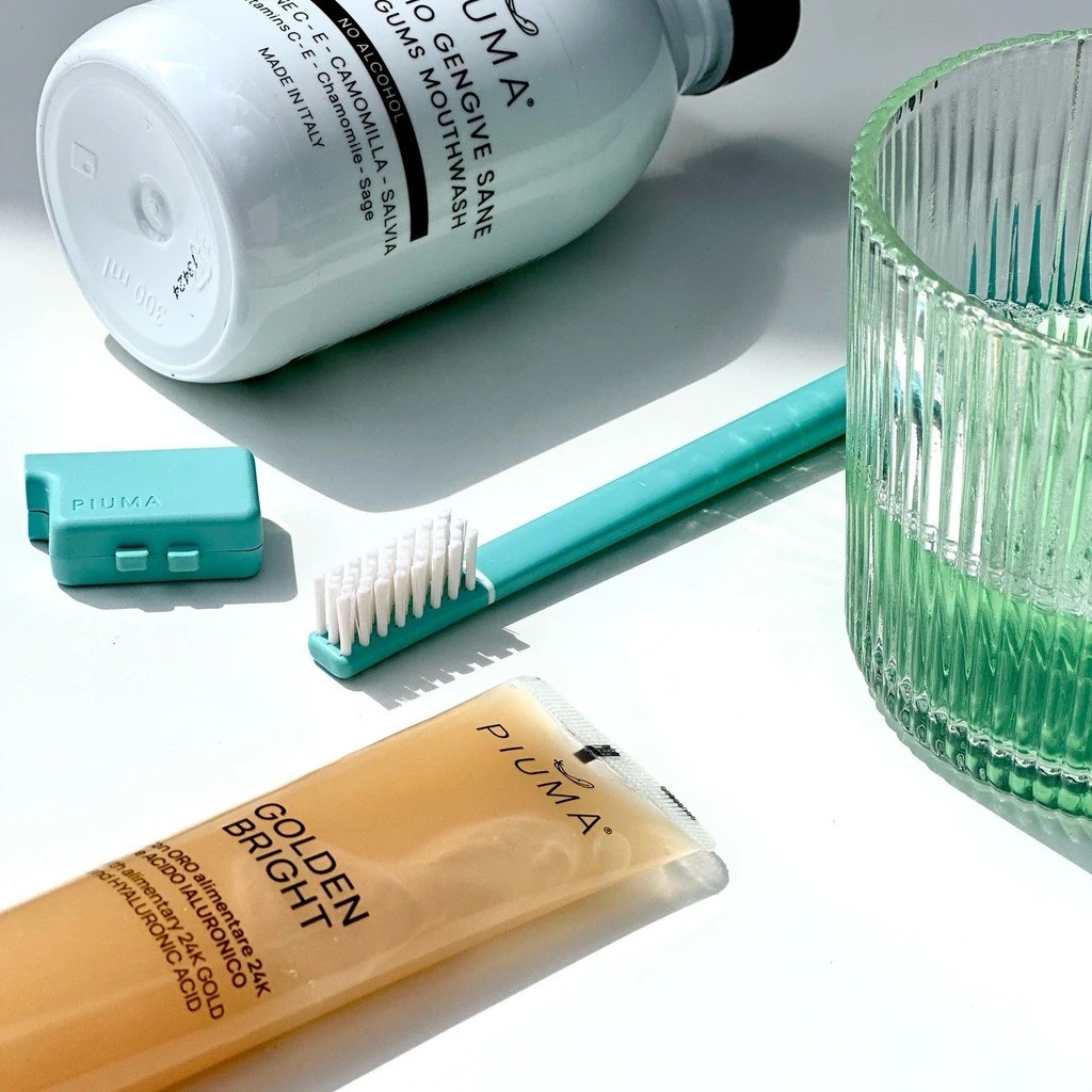 Piuma Golden Bright zubní pasta 75 ml
