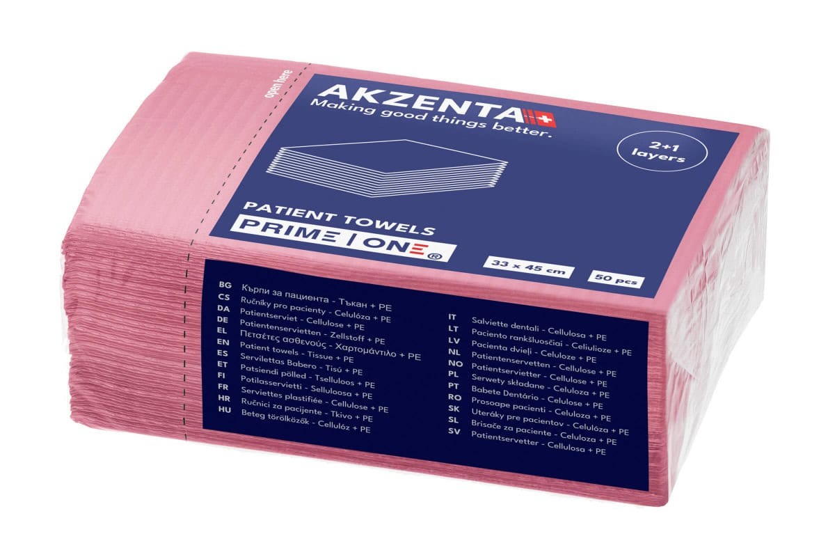 Akzenta Prime One 3-Ply Fuchsia jednorázový bryndák 50 ks