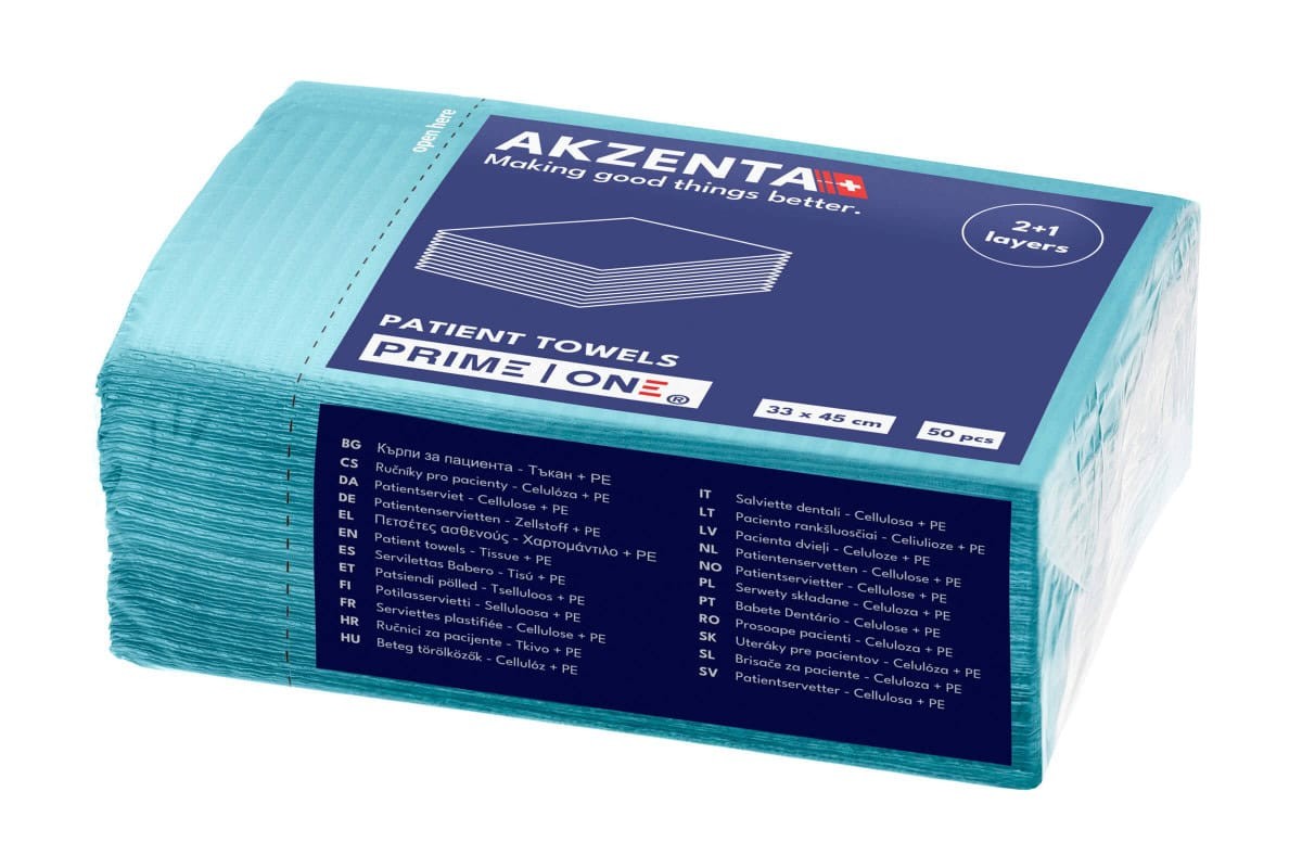 Akzenta Prime One 3-Ply Ice Blue jednorázový bryndák 50 ks