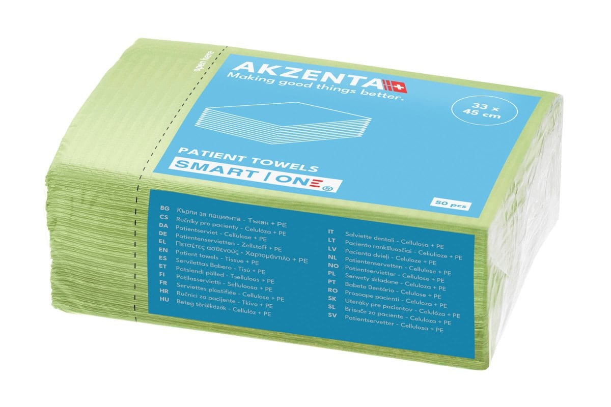 Akzenta Smart One 2-Ply Fresh Green jednorázový bryndák 50 ks