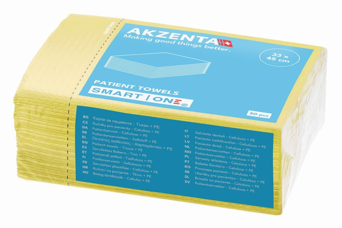 Akzenta Smart One 2-Ply Yellow jednorázový bryndák 50 ks