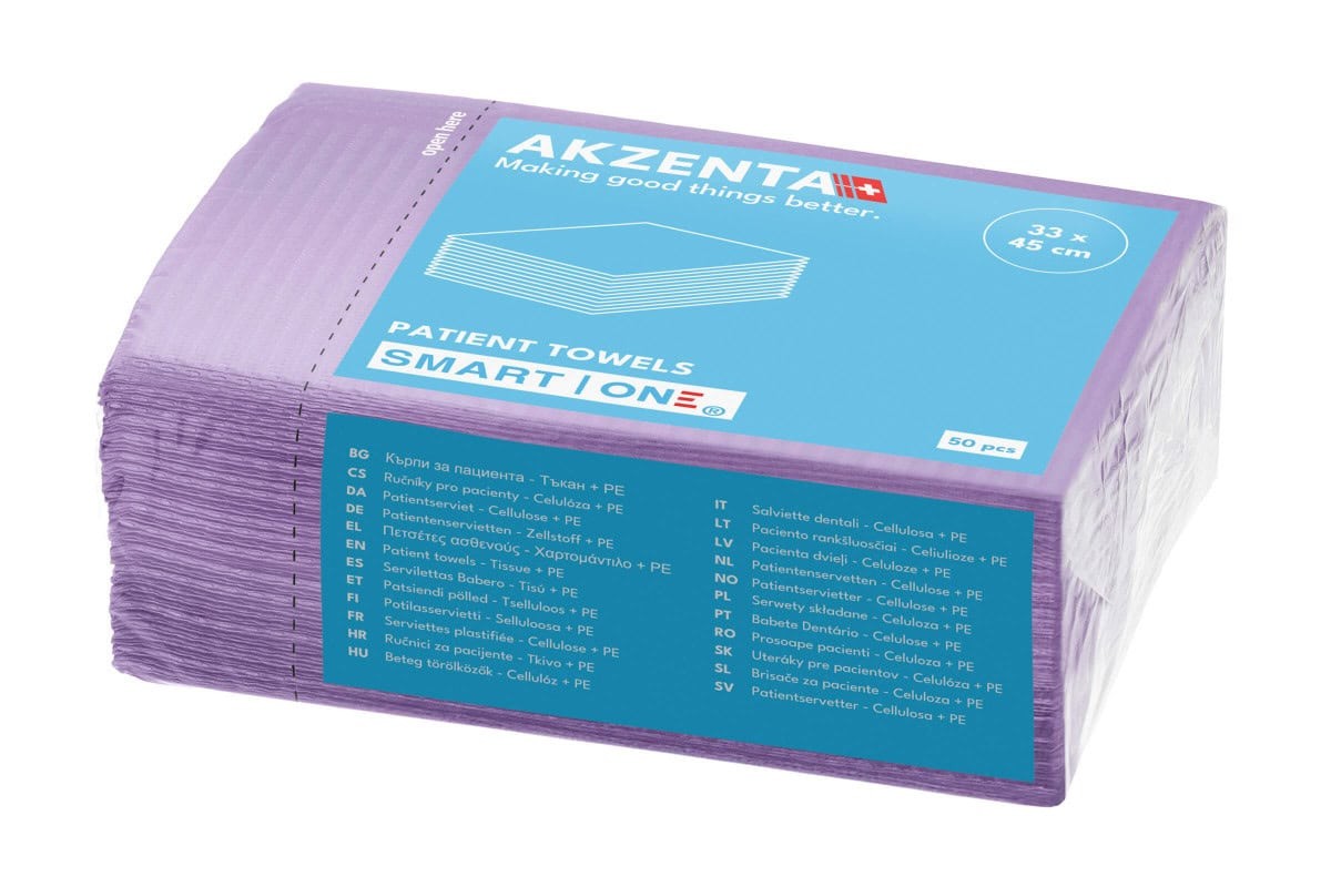 Akzenta Smart One 2-Ply Lilac jednorázový bryndák 50 ks