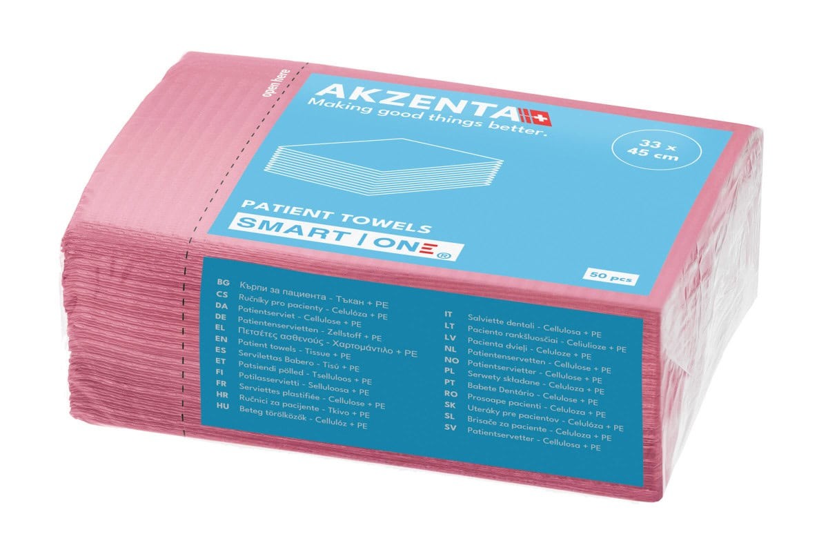 Akzenta Smart One 2-Ply Fuchsia jednorázový bryndák 50 ks