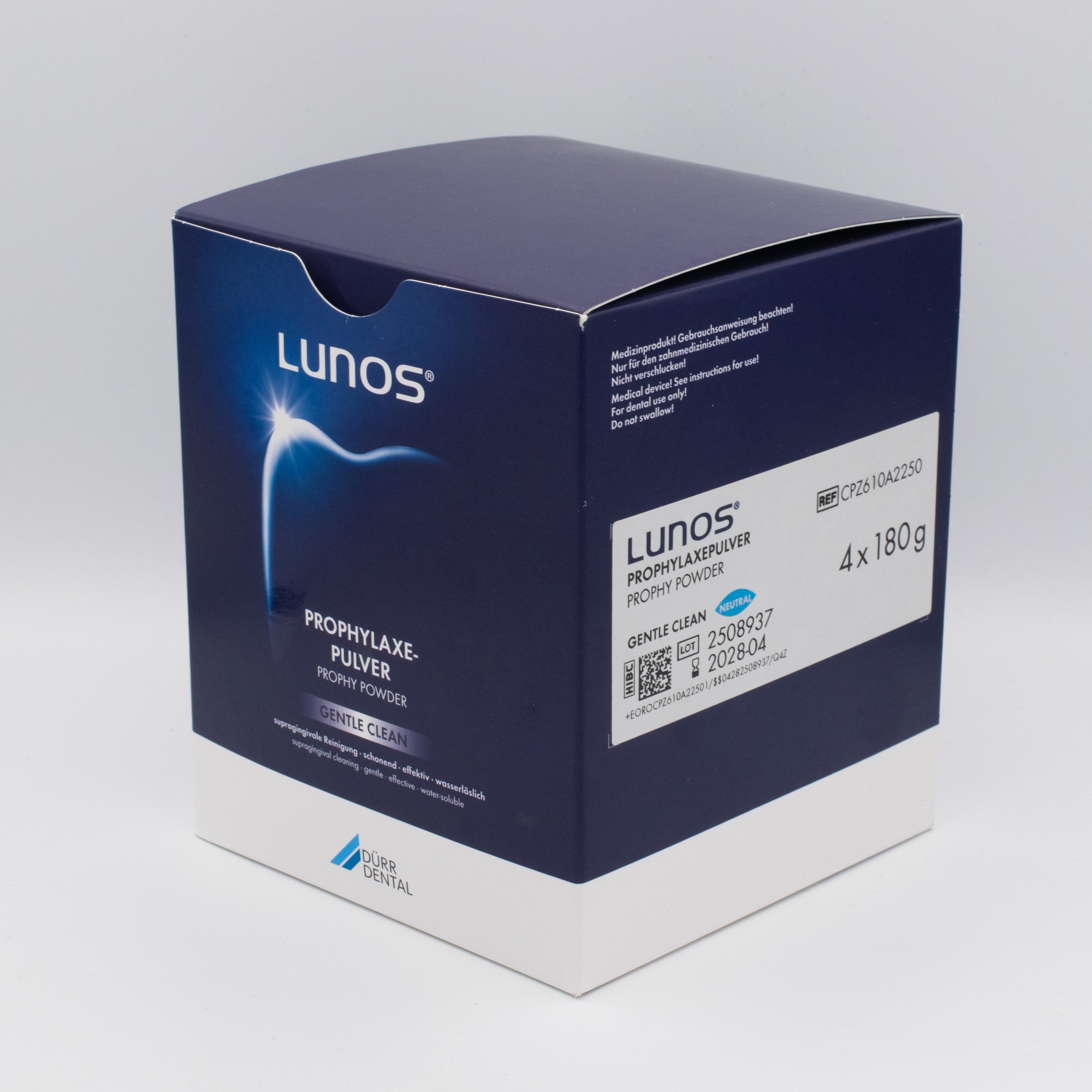Dürr Lunos Powder Gentle Clean Neutral profylaktický prášek 4x180 g