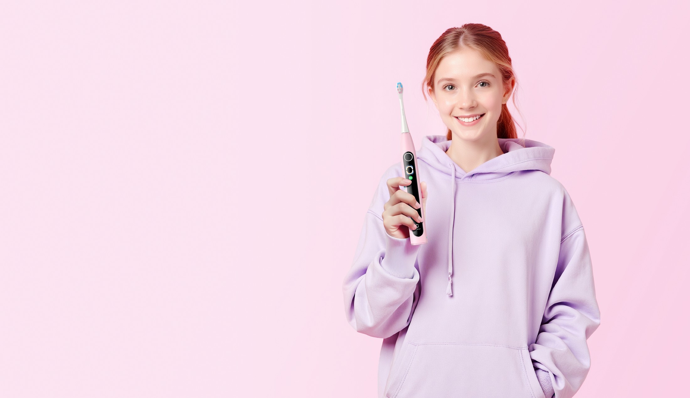 Oclean X Kids Pink dětský elektrický kartáček