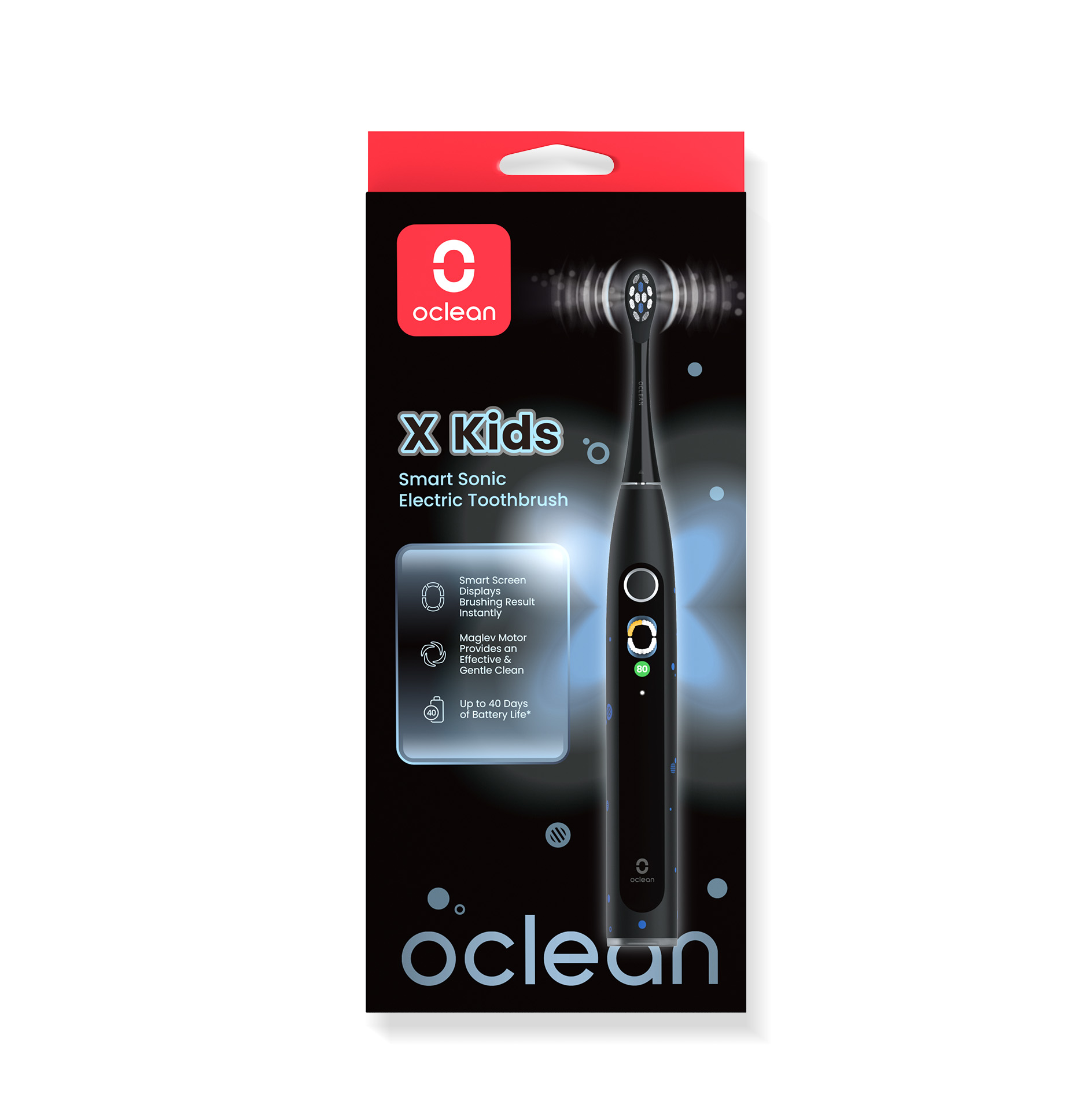 Oclean X Kids Black dětský elektrický kartáček