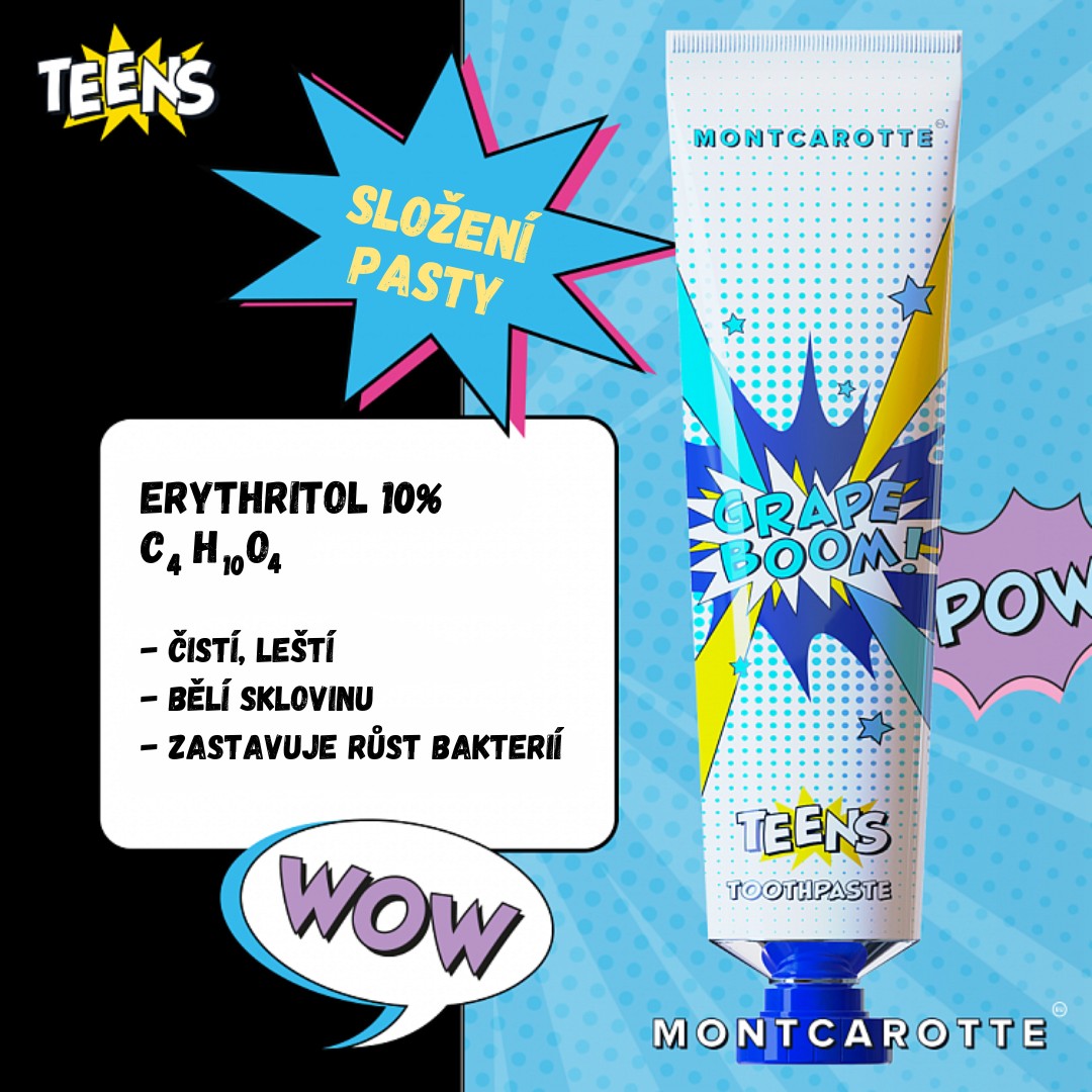 Montcarotte Teens Grape Boom zubní pasta 50 ml
