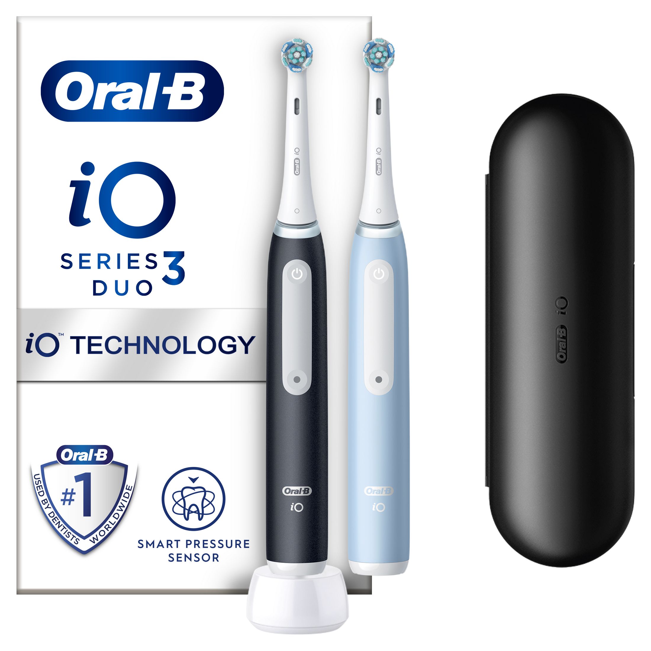 Oral-B iO Series 3 Duo Black+Blue magnetický kartáček 2 ks