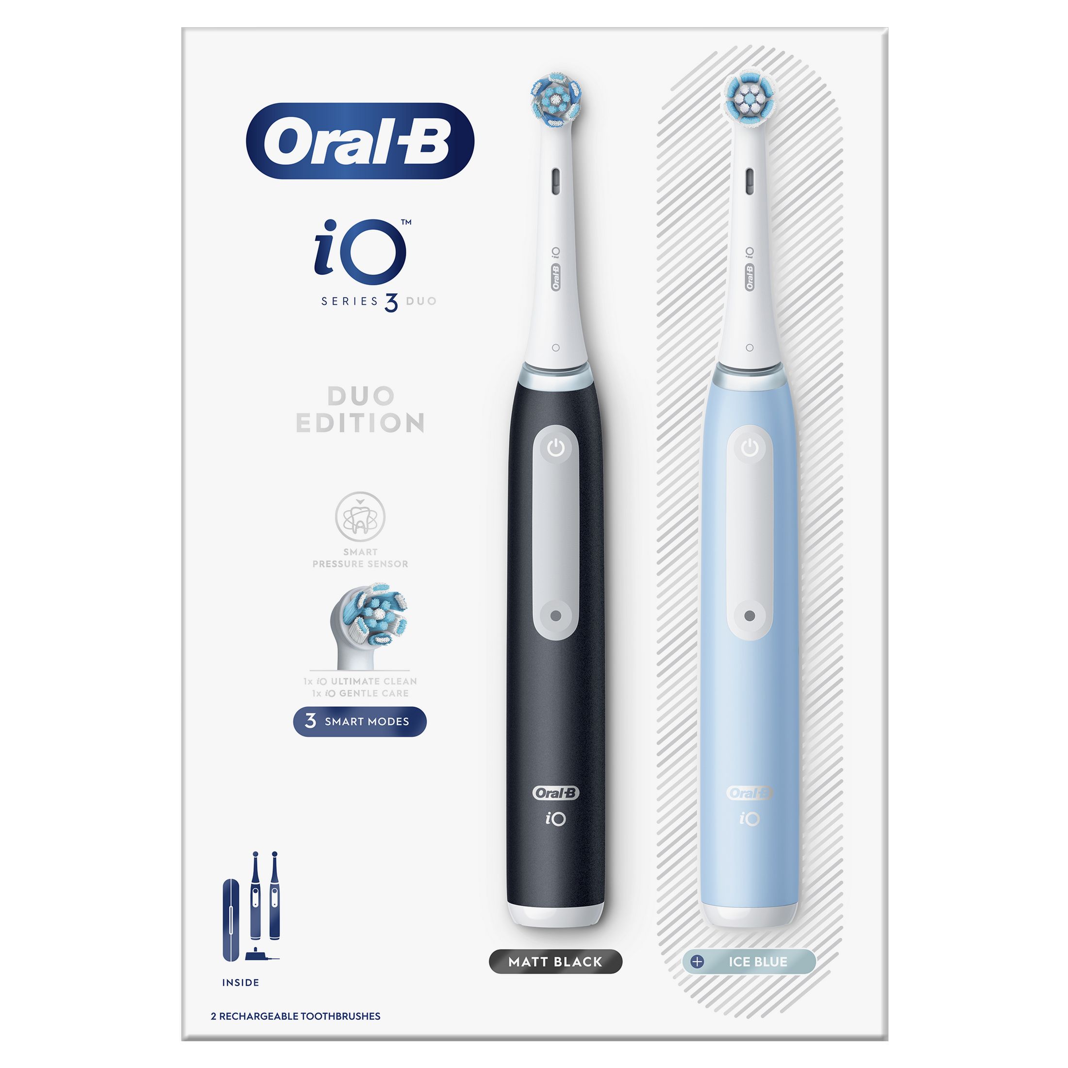 Oral-B iO Series 3 Duo Black+Blue magnetický kartáček 2 ks
