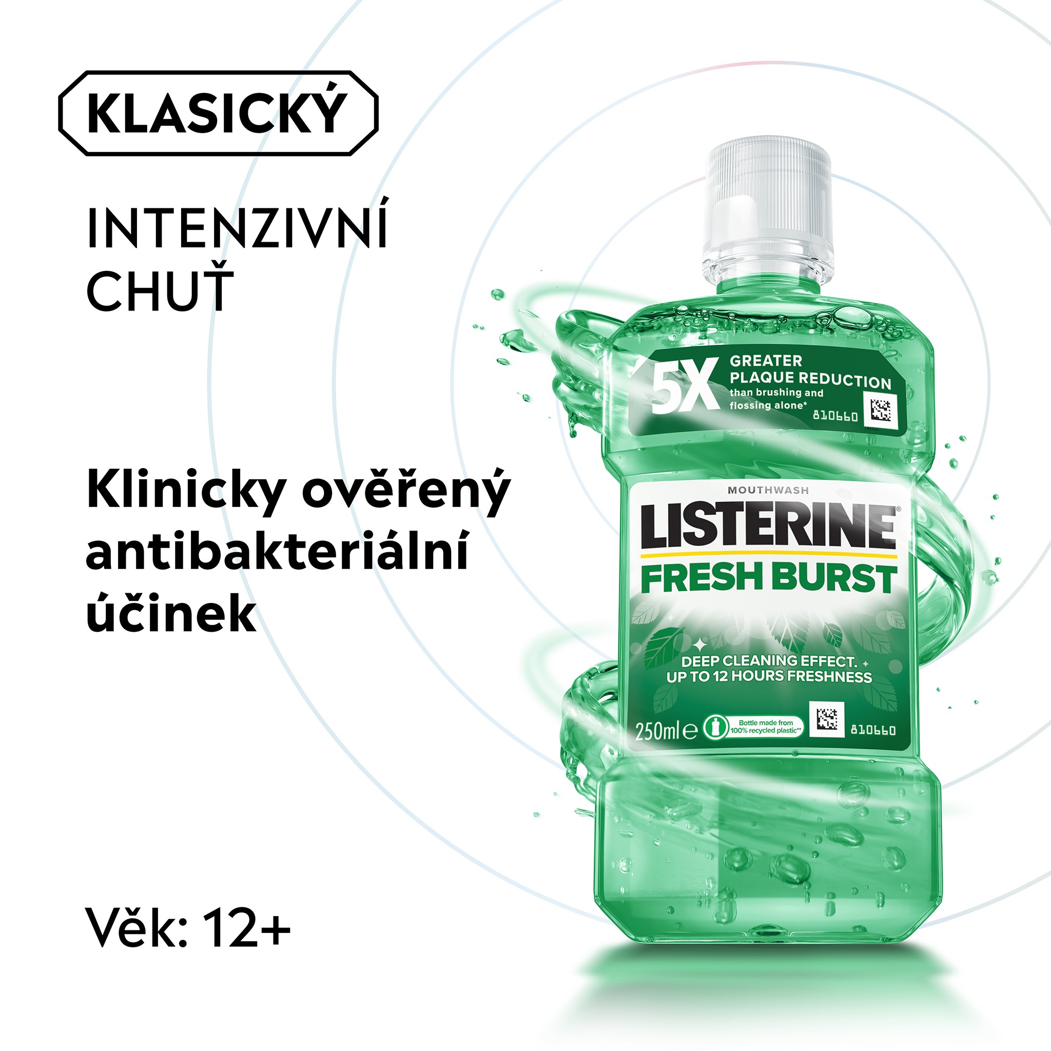 Listerine Fresh Burst ústní voda 250 ml - -