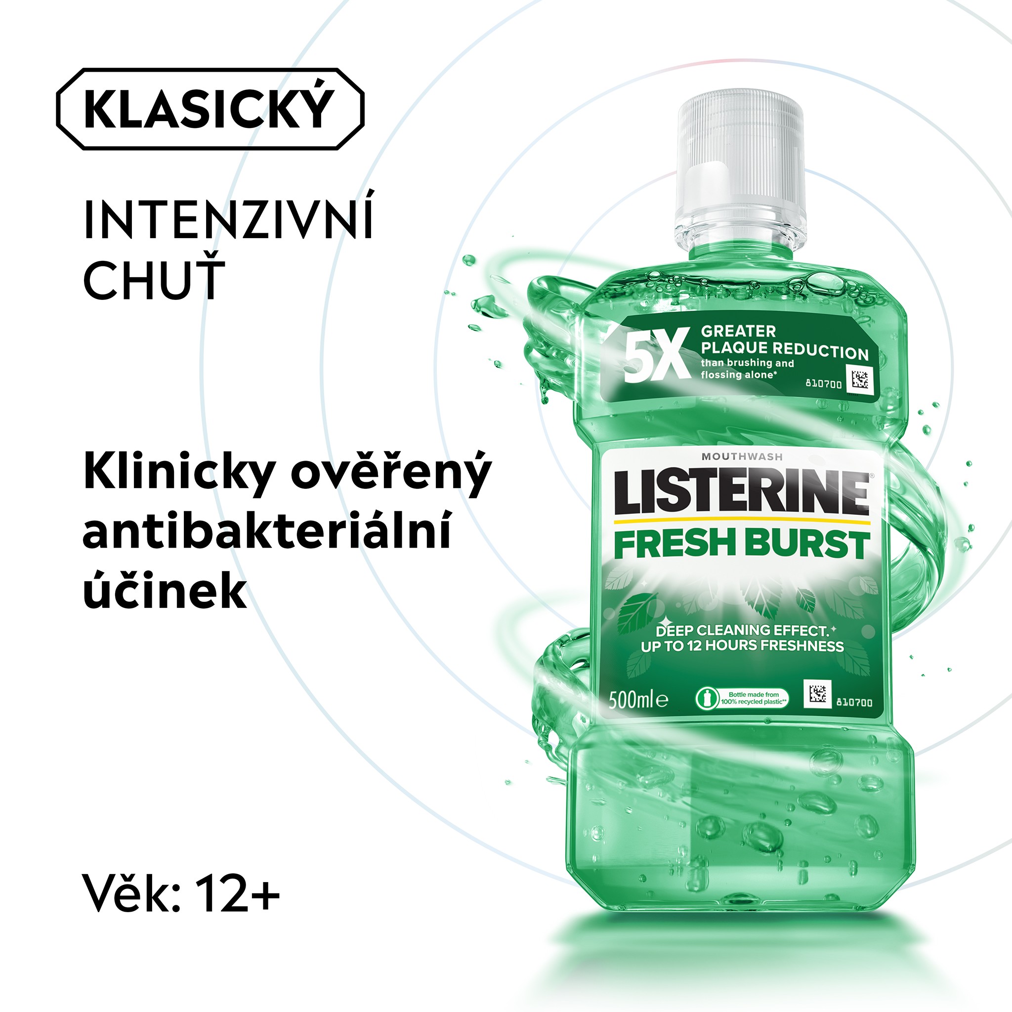 Listerine Fresh Burst ústní voda 500 ml - -