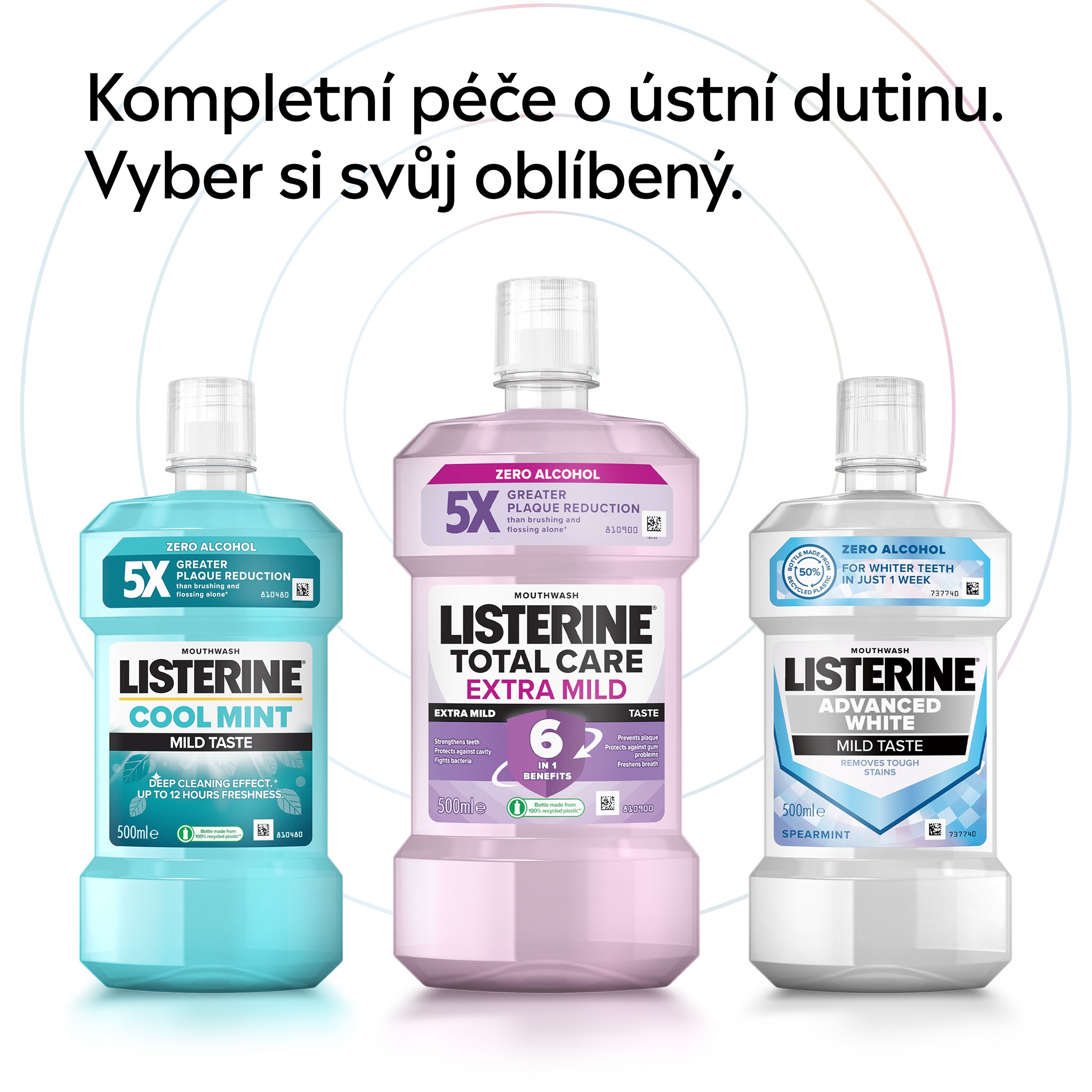 Listerine Clean & Fresh Mild Taste ústní voda 500 ml - -