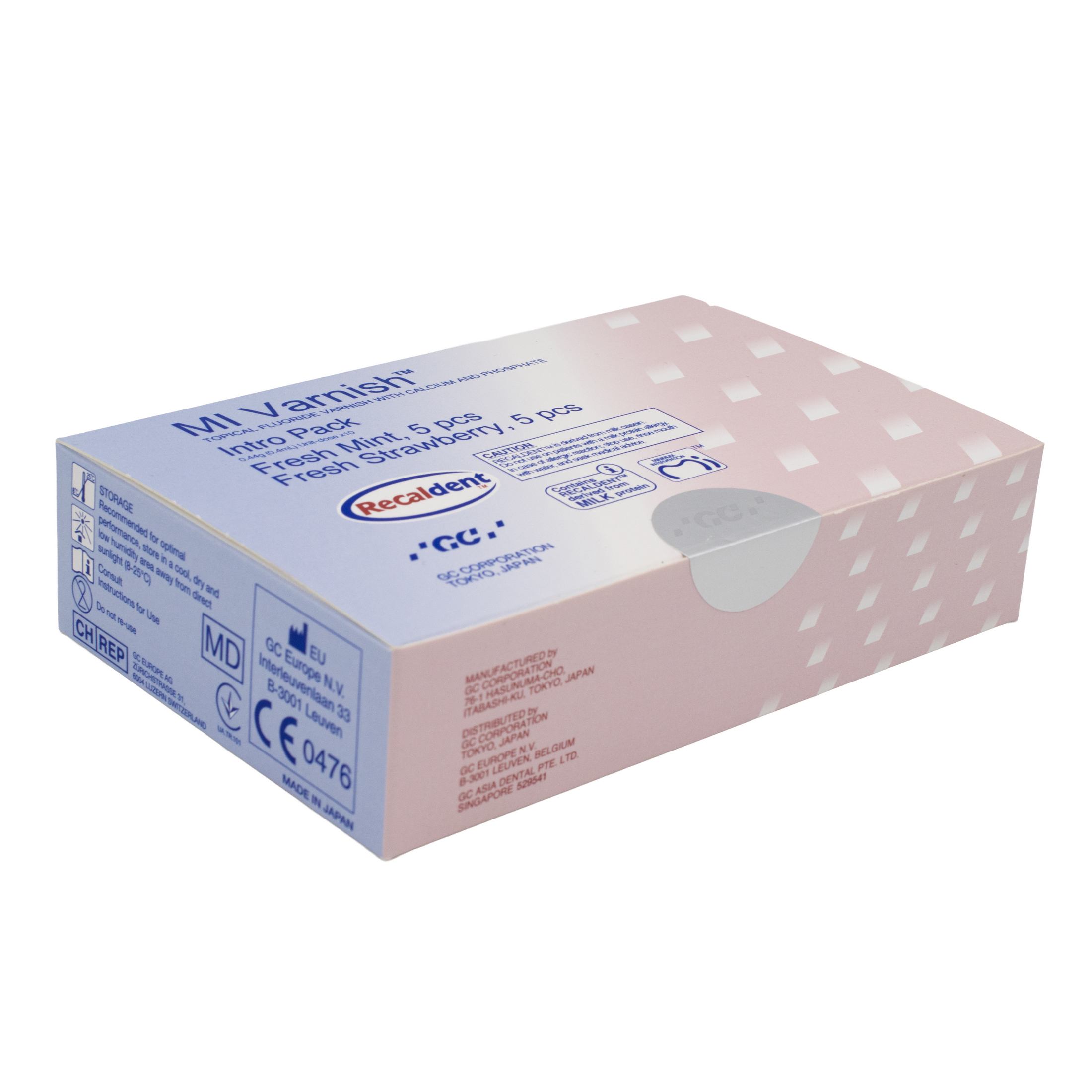 GC MI Varnish Intro Pack Strawberry & Mint fluoridační lak 10×0,4 ml