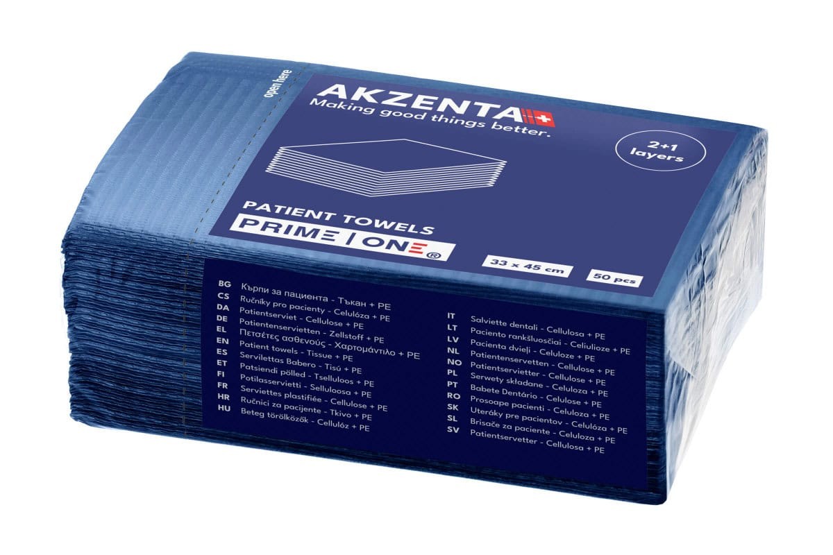 Akzenta Prime One 3-Ply Magic Blue jednorázový bryndák 50 ks