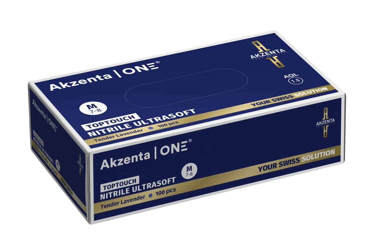 Akzenta Nitrile Top Touch Plus Ultrasoft Tender Lavender S vyšetřovací rukavice 100 ks