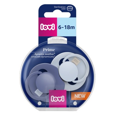 Lovi Prime 6-18 Baby Blue/Blue dudlík 2 ks
