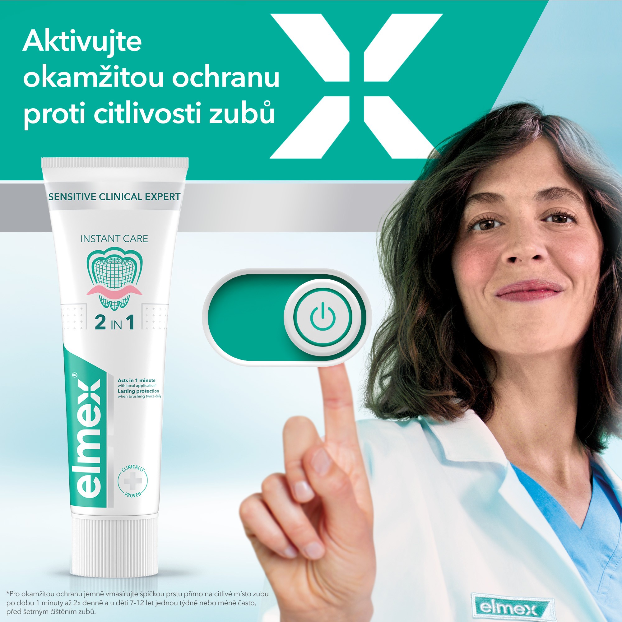 Elmex Sensitive Clinical Expert Instant Care zubní pasta 75 ml