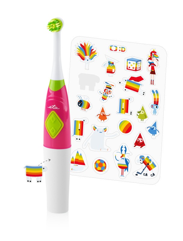 Eta Zubnička bateriový dětský kartáček - PINK