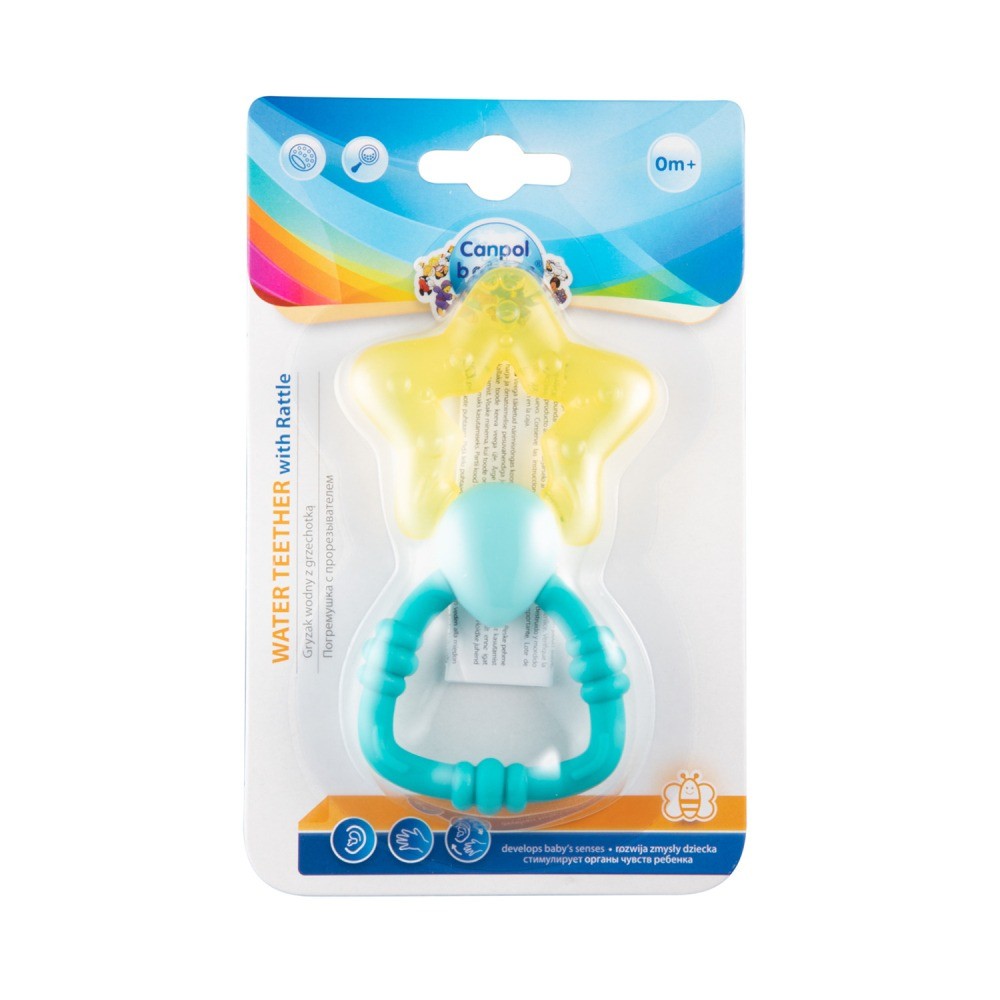 Canpol babies kousátko s chrastítkem magická hůlka - žlutá