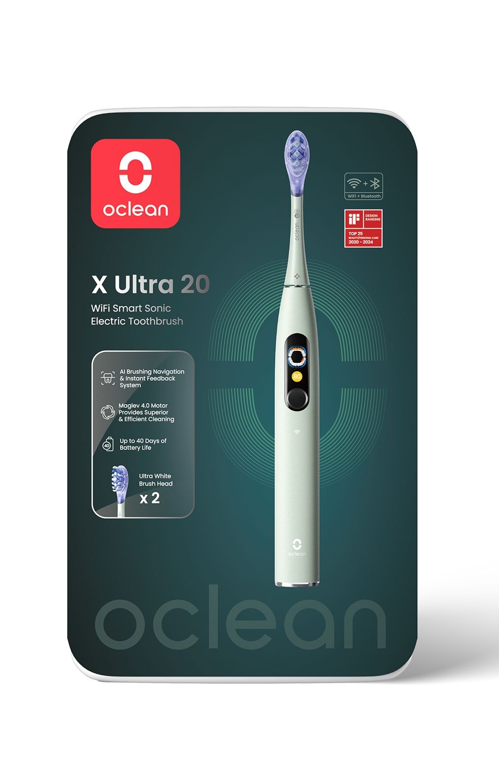 Oclean X Ultra 20 Green sonický kartáček
