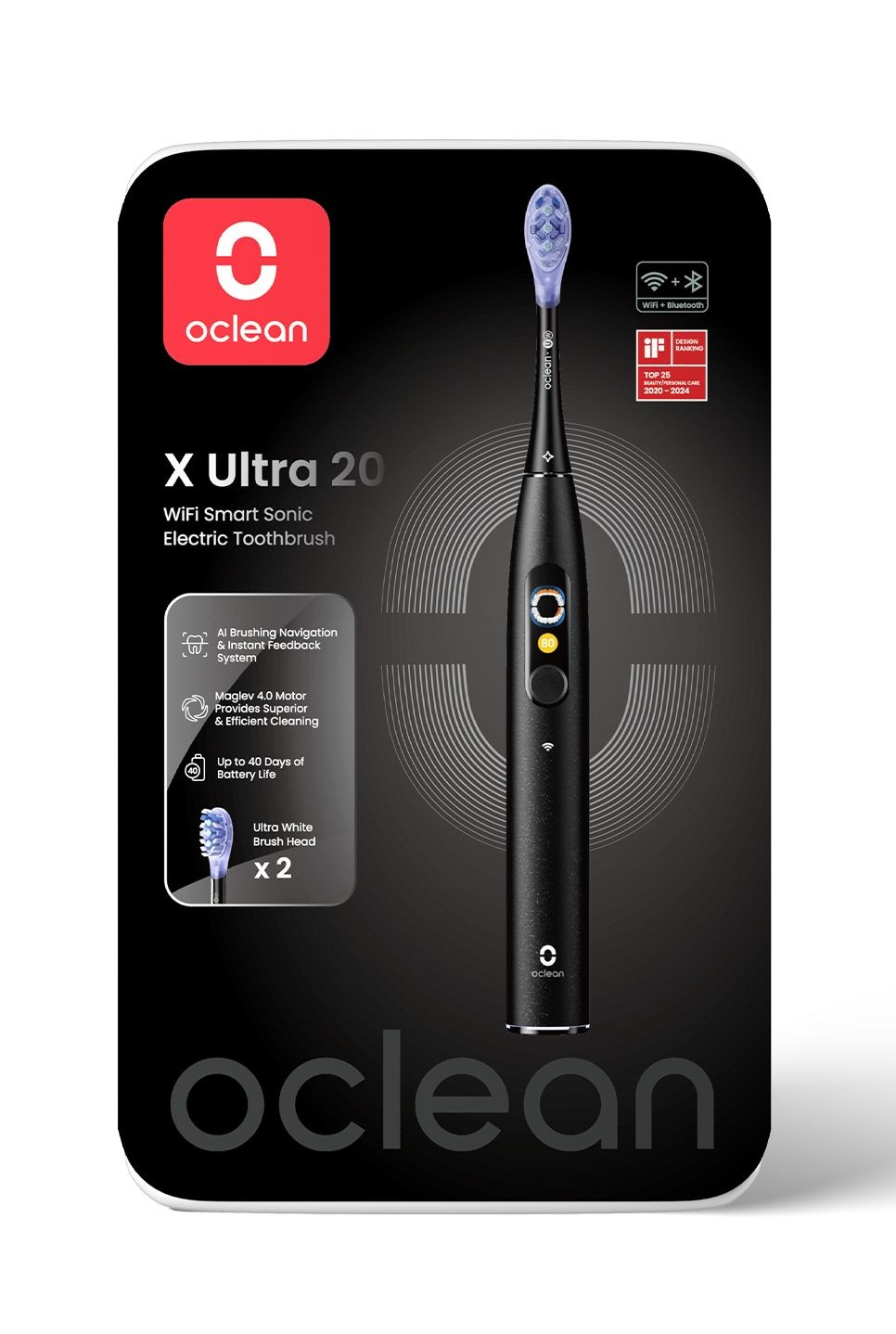 Oclean X Ultra 20 Black sonický kartáček