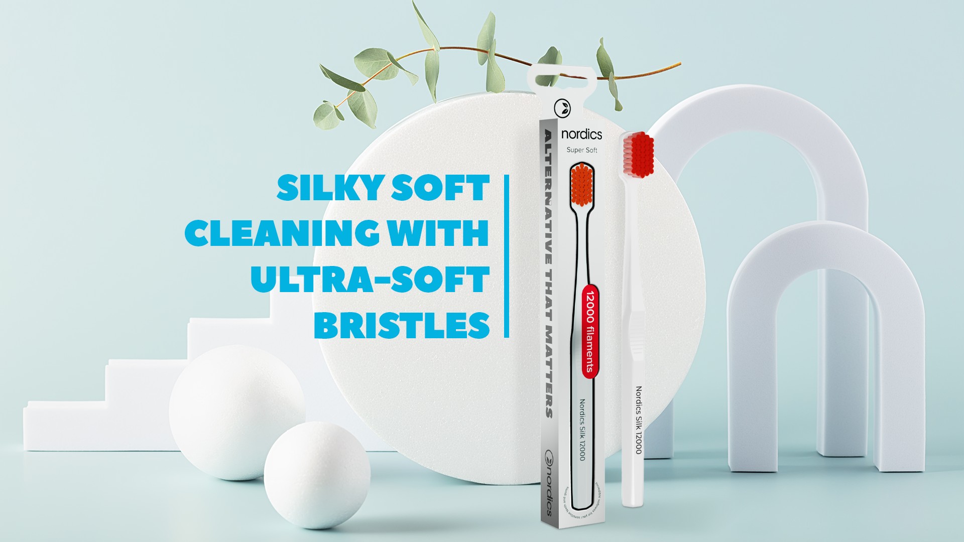 Nordics Premium Silk Ultra Soft 12000 White zubní kartáček