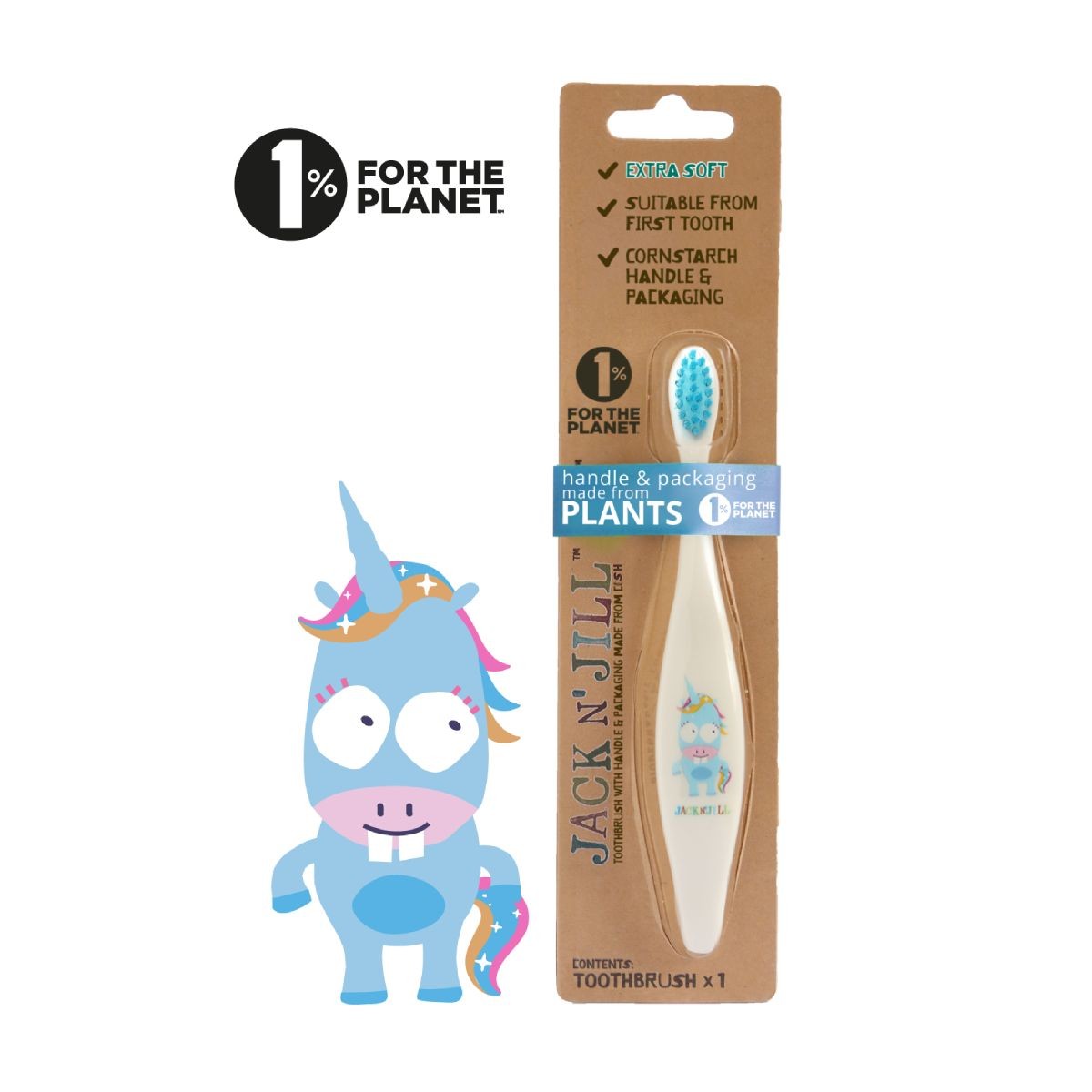 Jack N' Jill Bio s jednorožcem dětský zubní kartáček
