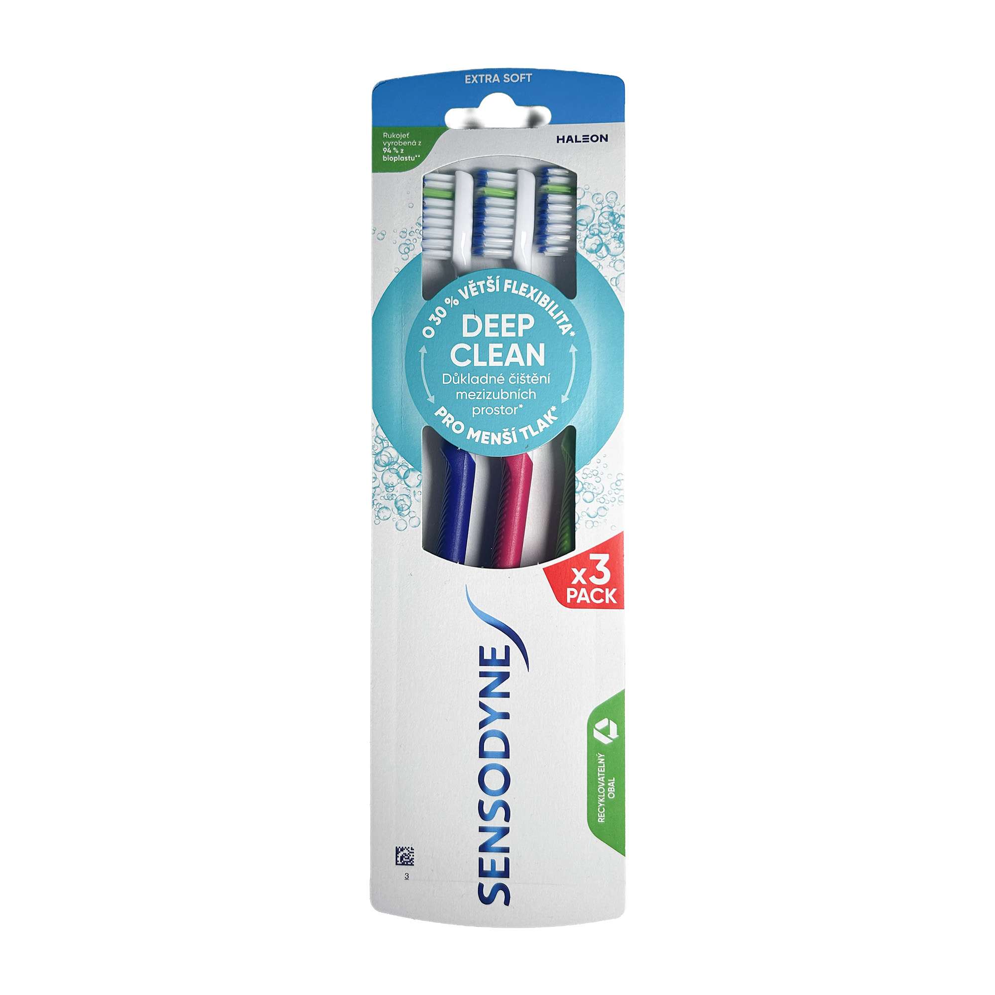 Sensodyne Deep Clean Extra Soft zubní kartáček 3 ks