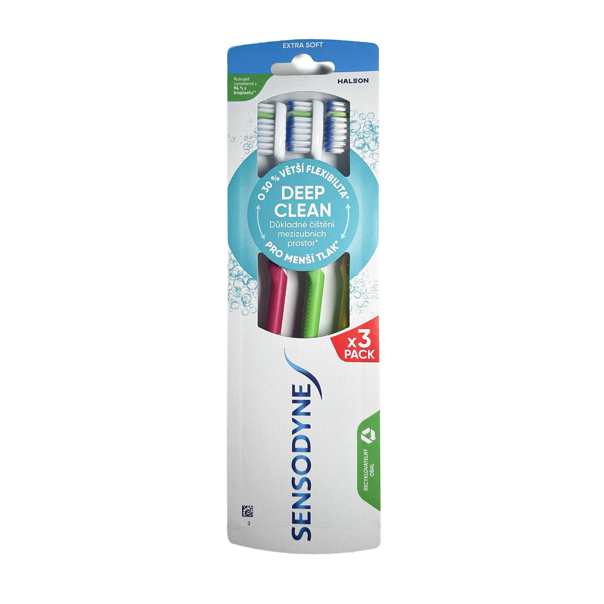 Sensodyne Deep Clean Extra Soft zubní kartáček 3 ks